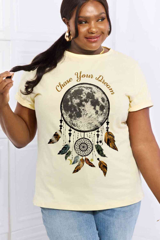 Simply Love Simply Love Full Size CHASE YOUR DREAM Graphic Cotton Tee