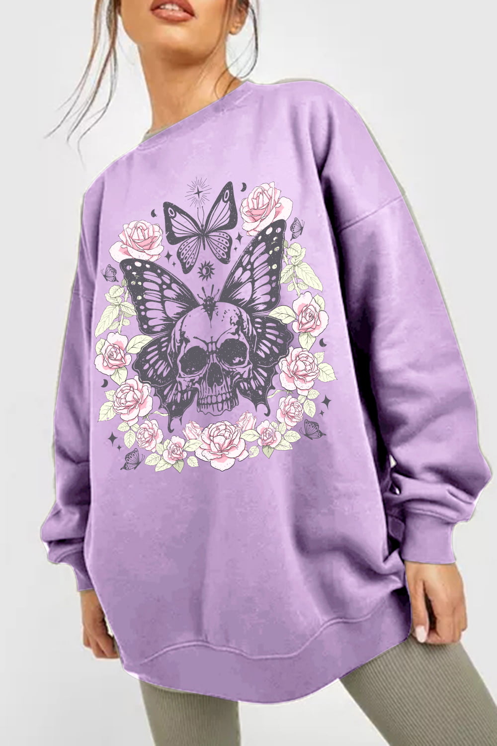 Regal Butterflies Skull Sweatshirt