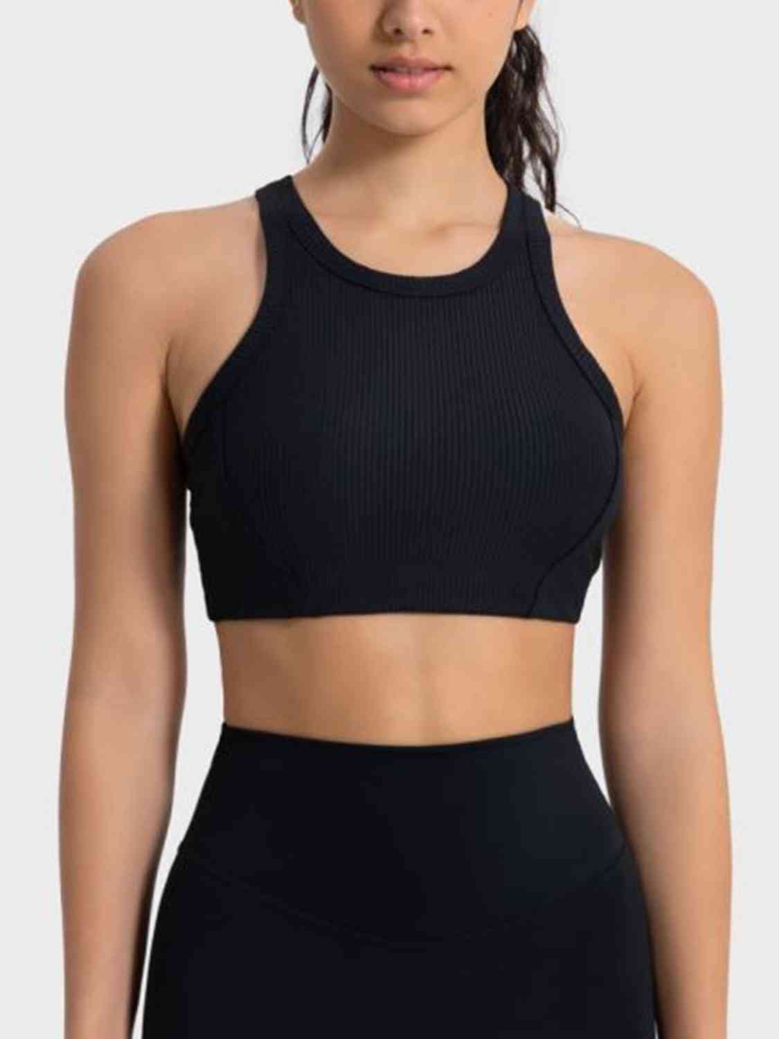 Wide Strap Cropped Sport Tank